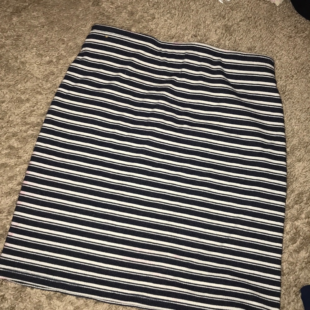 Hollister bodycon mini skirt striped navy & white